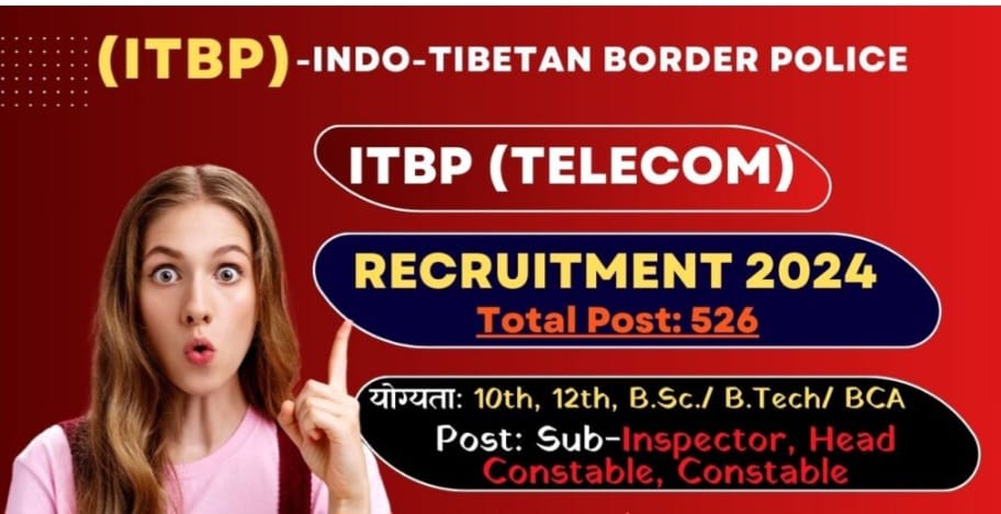 ITBP Telecom Recruitment 2024, Notification Out 526 Post 2 ITBP Telecom Recruitment 2024