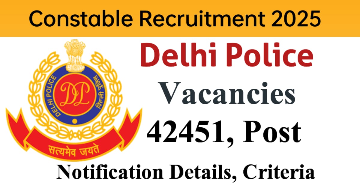 Delhi Police Constable Recruitment 2025