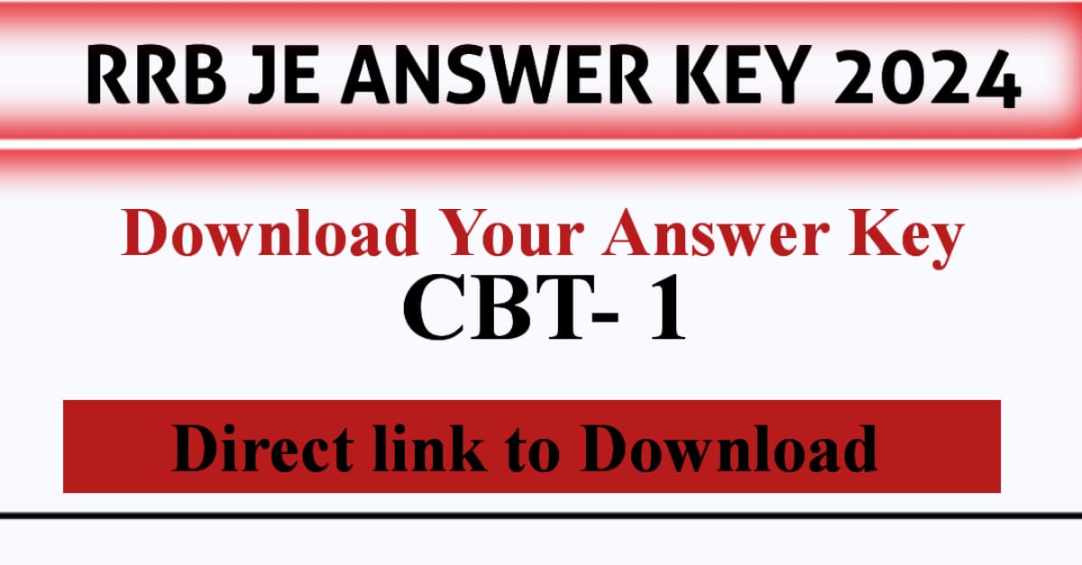 RRB JE Answer Key 2024