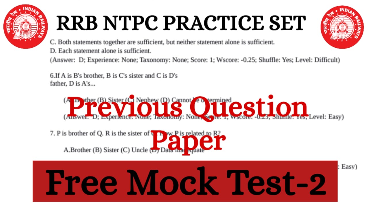 RRB NTPC Practice Set-2