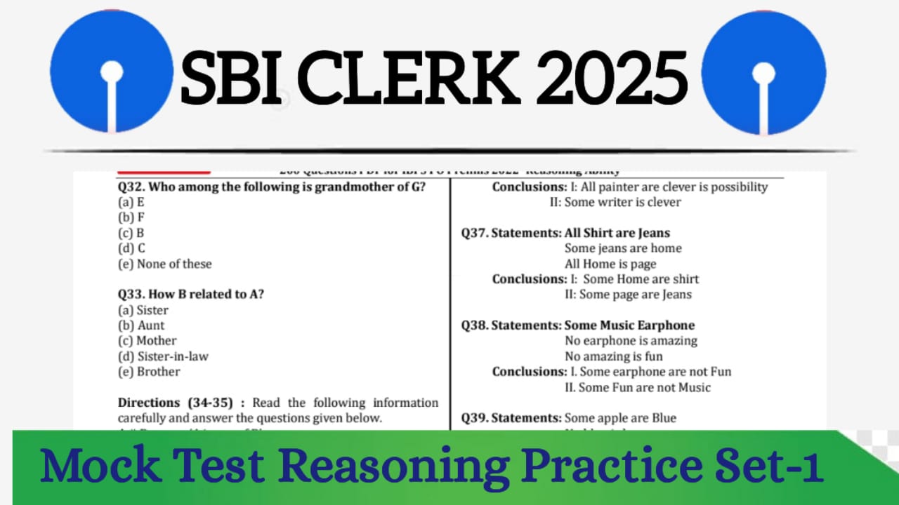 SBI Clerk 2025 Mock Test Set-1