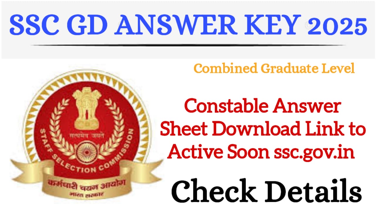 SSC GD Answer Key 2025