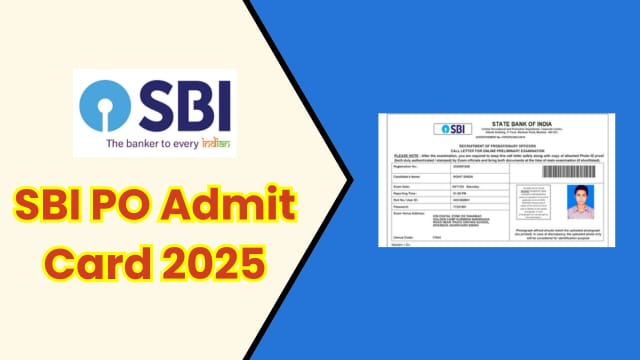 SBI PO Prelims Admit Card 2025